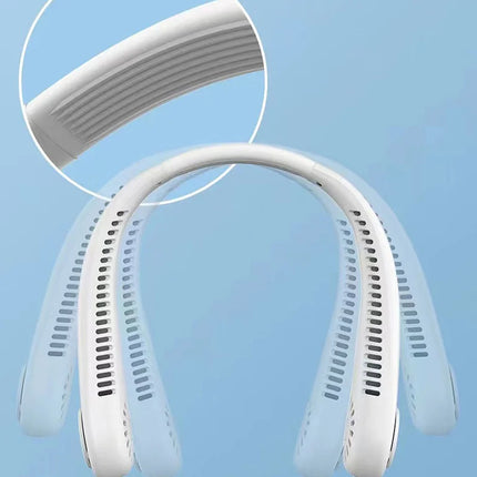 Lenovo 5 Speed Digital Display Bladeless Hanging Neck Fan USB Charging Portable Lazy Person Sports Folding Mini Electric Fan