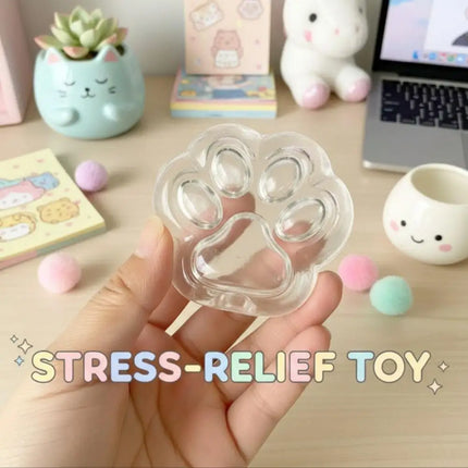 Cat Paw Hollow Ball Skin DIY Stress Relief Toy Slow Rebound Fidget Sensory Ball Toy Decompression Irregular Ball Cover ﻿