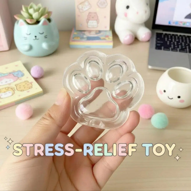 Cat Paw Hollow Ball Skin DIY Stress Relief Toy Slow Rebound Fidget Sensory Ball Toy Decompression Irregular Ball Cover ﻿