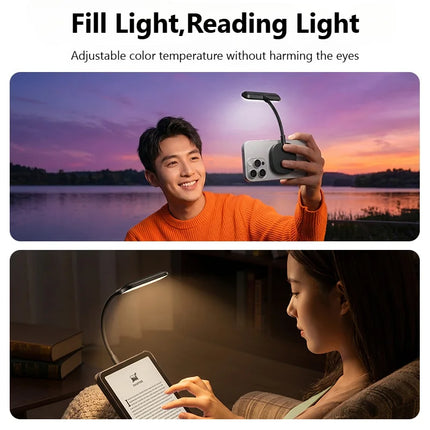 Adjustable 5-Level Color Temperature Magnetic Phone Flashes Selfie Fill Light for Magsafe iPhone 17~12 Vlog Reading Lights
