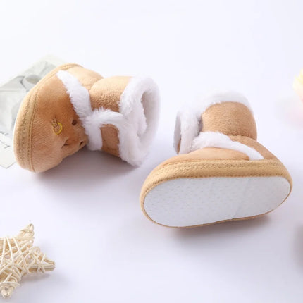Infant Toddler Baby First Walkers Winter Thick Warm Newborn Shoes For Girls Boys Soft Fashion Bear Baby Boy Girl Shoes 0-9Month