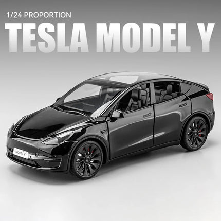 1:24 Model X Model Y Model 3 Alloy Die Cast Toy Car Model Sound and Light Children's Toy Collectibles Birthday gifts