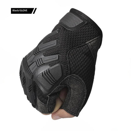 Outdoor tactical half-finger gloves rock climbing sports motorcycle riding protection labor protection work tool gloves men