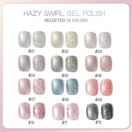 MIANEL 12ML Mother-of-Pearl Mermaid Shimmer Thread Gel Polish 2026 Spring-Summer Collection Fine Glitter Aurora Pearl Nail Art
