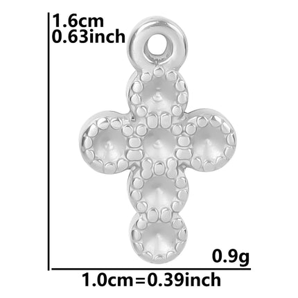 5pcs/Lot High Quality Stainless Steel Cross Pendants For Jewelry Making Supplies Metal Rose Lava Ankh Cross Charms DIY Materials
