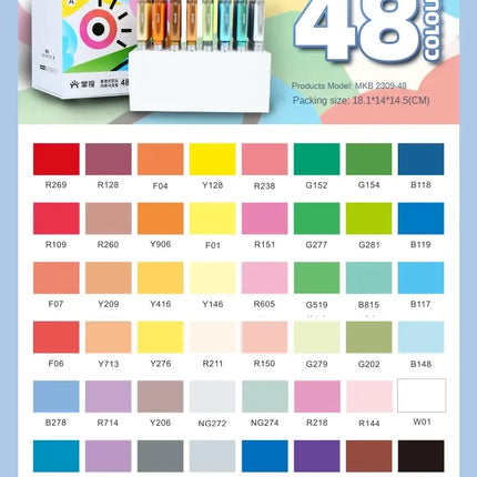 GRASP 120/1 Colors Acrylic Marker Pens Waterproof Pen Soft Brush Nib Student Art for Glass Stone Art School Supplies Stationery