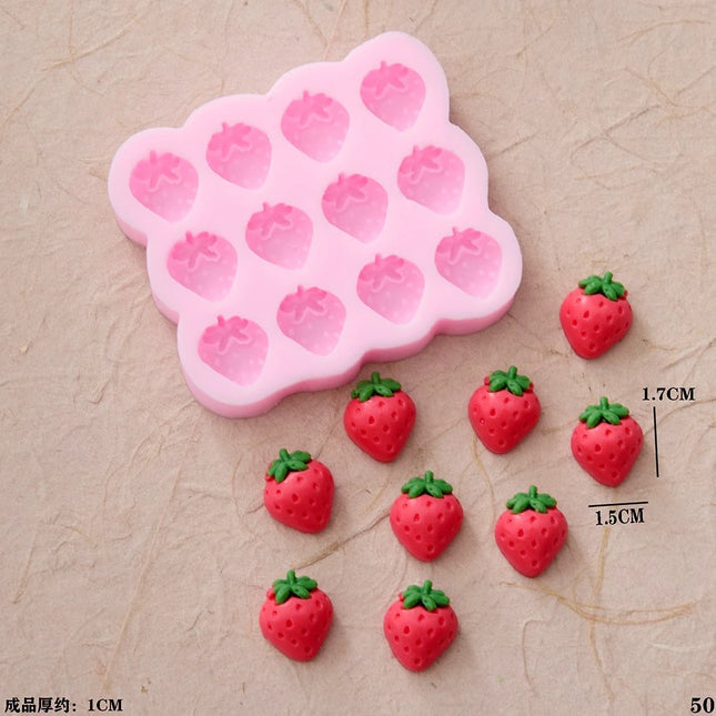 3d Cherry Strawberry Coconut Silicone Molds Fondant Cake Candy Chocolate Mould Baking Tools Cake Decoration Accessories