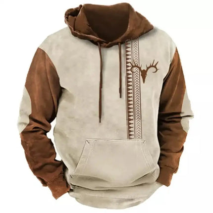 New Hoodies Sweatshirt Men's Hoodie 3D Cowboy Printed Pullover Oversized Men’s Tops Male Yellowstone Loose Vintage Clothes Hot