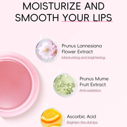 LAIKOU Sakura Lip Mask 8g - Overnight Hydrating Balm, Anti-Aging Plumping & Repair | Smooth Fine Lines, Dryness Treatment