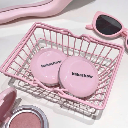 Kakashow Single Color Blush Silky Matte Delicate Powder Natural Pink Rouge for Facial Makeup