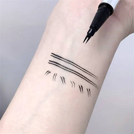 Waterproof Wild Eyebrow Pen 2/4 Separated Head Natural Brow Makeup Quick-Drying Creation of Ultra-Fine Lasting Liquid Eyebrow