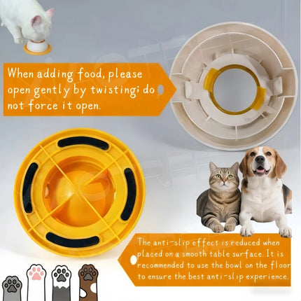 Pet Slow Licking Bowl For Dogs/cats, Non-slip Interactive Puzzle Toy, Healthy Slow Feeder, Reduces Boredom Anxiety, Fun Licking