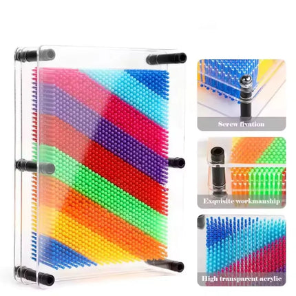 3D Clone Pin Compression Art Clone Hand Model Children's Toy Screen Insertion Pin Board Sculpture Painting Carving Illustration