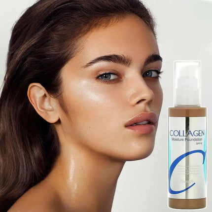 Korean ENOUGH Collagen Moisturize Foundation SPF15 3-in-1 Whitening Anti-wrinkle Moisturizing Concealer Professional Makeup Base