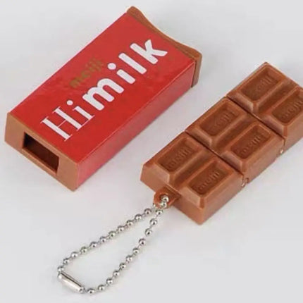 New In Stock Hot Japanese Style Simulated Meiji Chocolate Fidget Toy Bendable Snap Stress Relief Keychain Pendant Creative Gift