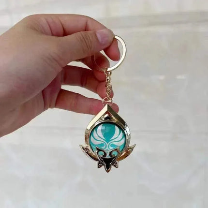 Game Impact Fontaine Sumeru Wanderer Light Pervious Key Chain 7 Element Eye Of Original God Cosplay Toy KeyRing