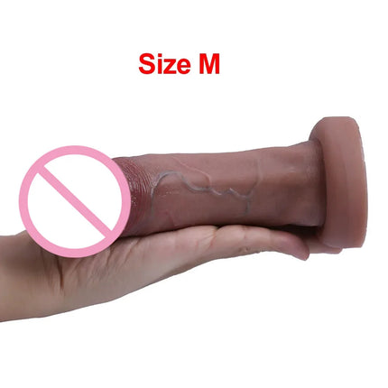 Realistic Big Glans Dildo Soft Silicone Huge Dick Strong Man Penis with Suction Cup Anal Vaginal Masturbators Sex Cock Adult 18+