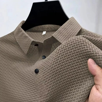 Fashionable Lightweight Handsome Polo Shirt Summer New Style Comfortable Breathable Slim Fit Collar Short Sleeve Men's T-shirt