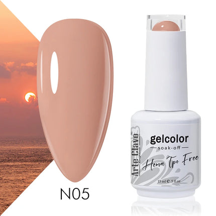 Arte Clavo Red Color Series Nail Polish UV Soak Off Varnish 15ml Manicure Nail Art Long-lasting Hema Tpo Free Gel Nail Polish