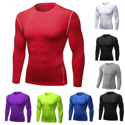 Men Compression Running T-Shirt Training Jogging Shirts Gym Sportswear Fitness Tight Long Sleeve Sport T-shirt Quick Dry Clothe