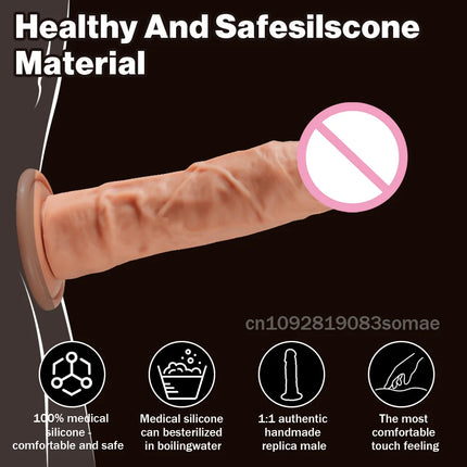 Harness Strap-On Dildo Set Wearable Realistic Silicone Dildos Masturbator Dick Vibrator Anal Penis Dildo Adult Sex Toy Supplies