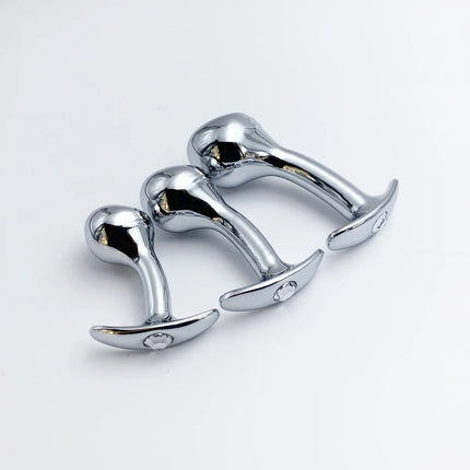 1pcs, Metal dildo anal plug, gem base butt plug, outdoor wear anchor close-fitting design, male and female masturbators, adult s