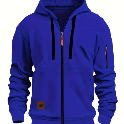 Men's Half-Zip Pocket Hoodie Casual Long Sleeve Hooded Sweatshirt Multi-color Pullover Tops 