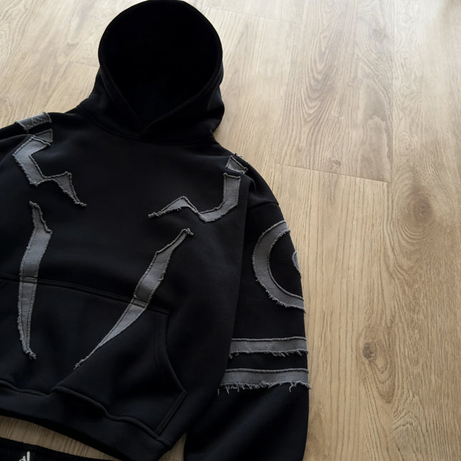 2026 New Trendy Retro Washed Cotton Y2K Men Hoodie Tracksuit Set Oversized 2 Piece Sweatshirt American Unisex Hip Hop Streetwear