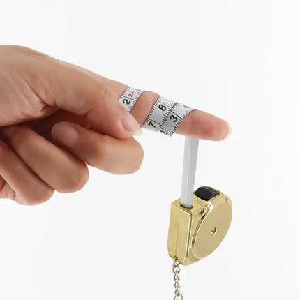 Portable mini tape measure 2 m long brass material keychain design small home measuring tool for hand sewing and other uses