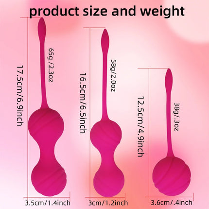 Smart Kegel Exercise Ball Kit for Women Controlled Vibrating Geisha Ball  Vaginal Trainer & Pelvic Toner with Vibration