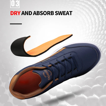 Pu Leather Men Shoes Sneakers Trend Casual Breathable Leisure Male Sneakers Non-Slip Footwear Vulcanized Shoes Tenis Masculino