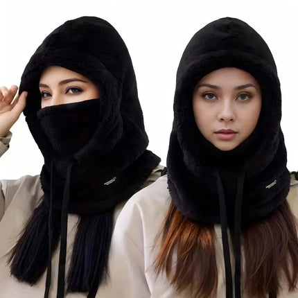Winter Warm Balaclava Thermal Windproof Ski Hood Motocycle Face Cover Polar Fleece Adjustable Cycling Neck Cover Full Face Mask