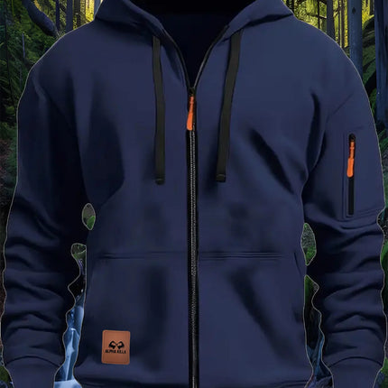 Men's Half-Zip Pocket Hoodie Casual Long Sleeve Hooded Sweatshirt Multi-color Pullover Tops 