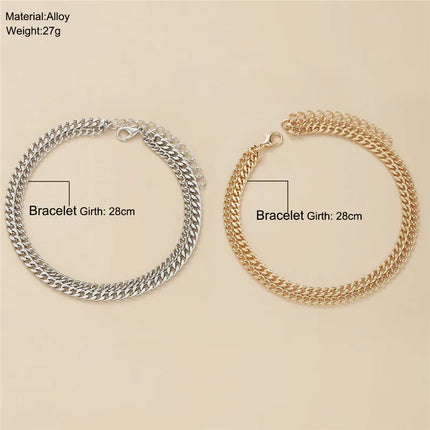 YOBEST Gold Color Double-Layer Anklets For Women Girl New Trend Leg Chain Waterproof Jewelry Gift Party