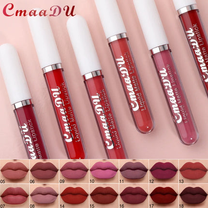 1/3pcs Matte Lipstick Set Liquid Waterproof Velvet Sexy Red Lip Gloss Kit Makeup Lasting Non-stick Cup Lip Tint Beauty Cosmetics