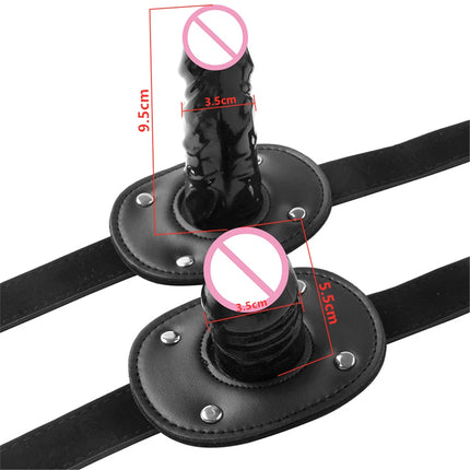 Open Mouth Gag Silicone Ball Dildo Restraint Fetish Flirting BDSM Bondage Sex Toys for Couples Adult Erotic Game Chastity Belt