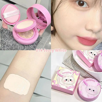 Two In One Cushion Matte Powder & Concealer Makeup Oil-Control Foundation Makeup Pore Invisible Concealer Long-Lasting Makeup
