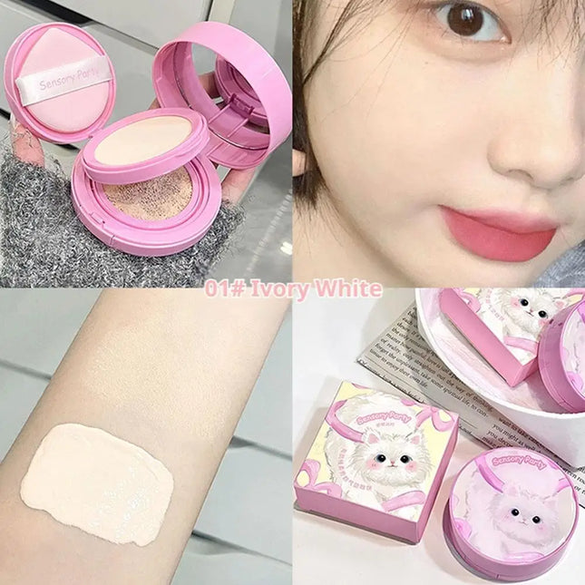 Two In One Cushion Matte Powder & Concealer Makeup Oil-Control Foundation Makeup Pore Invisible Concealer Long-Lasting Makeup