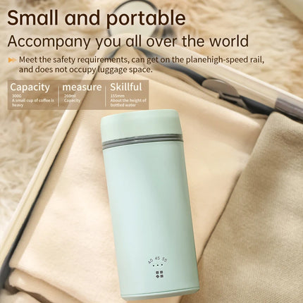 Type-C heating thermostatic cup USB car heating cup 55℃ 304 stainless steel electric cup