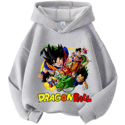 2026 Dragon Ball Chibi Characters Kids Hoodie 100-160 Size 3-12 Years Boys Casual Sporty Children's Sweatshirt