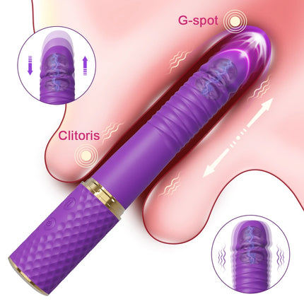 Beginner Automatic Telescopic Dildo Vibrator With Suction Cup G Spot Orgasm Massager Anal Plug Stimulator Sex Toy for Women 18+