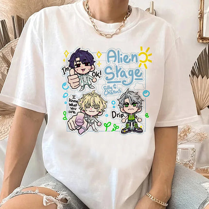 Alien Stage T Shirt Men Women Kawaii Cartoon Streetwear Y2k Harajuku Anime Japanese Manga T-shirt