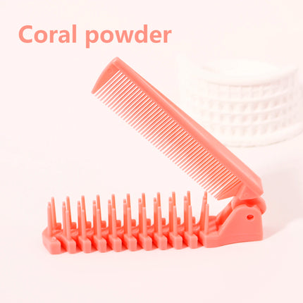 Portable Travel Folding Comb & Brush – Anti-Static Styling Massage Comb, Professional Hair Styling Tool for Real Hair Wigs