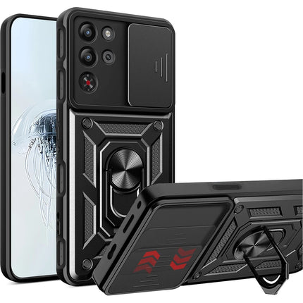 Armor Phone Case For ZTE Red Magic 10S Pro Redmagic 10 Pro 5G Cover Lens Protection Ring Magnetic Stand Holder Coque Fundas Capa