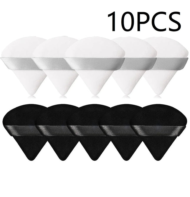 10PCS Triangle Puff Makeup Beauty Sponge Puff Triangle for Powder Makeup Blender Finger Puff Make Up Accessories Cosmetics PF03