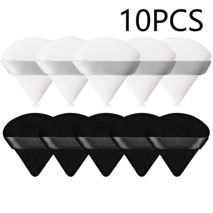 10PCS Puff Triangle Makeup Beauty Sponge Puff Triangle for Powder Makeup Blender Finger Puff Make Up Accessories Cosmetics PF03