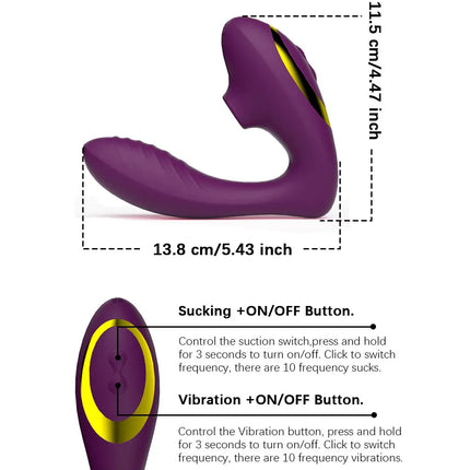 10 Speeds Vagina Sucking Vibrator Vibrating Sucker Oral Sex Suction Clitoris Stimulator Erotic Sex Toy for Women Sexual Wellness