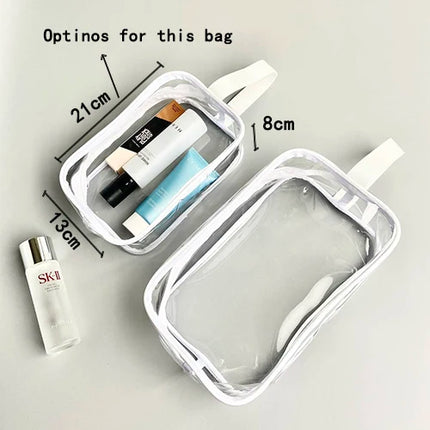 20Custom Waterproof Storage Bag Portable Cosmetic Pvc Bag  Handbag Toiletry Bag Minimalist Transparent Makeup Bag Travel Washbag