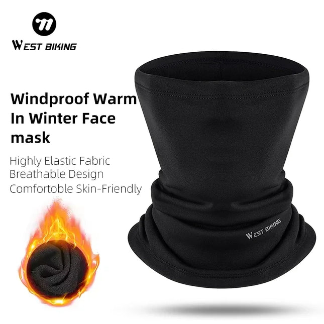 WEST BIKING Bicycle Face Mask Neck Gaiter With Headband Winter Outdoor Sports Neck Warm Scarf Half Face Mask Cycling Equipment