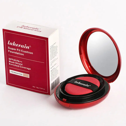 Lakerain Super Fit Air Cushion Liquid Foundation SPF40 PA++ High Concealer Long Lasting Korean Beauty Makeup Lightweight